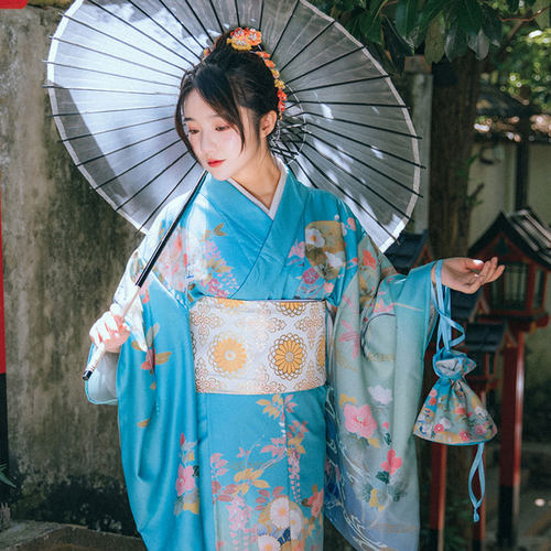 春夏夏季2025新款日式和风浴衣振袖外穿改良和服全套日本女