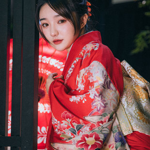 春夏夏季2025新款日式和风浴衣振袖外穿改良和服全套日本女
