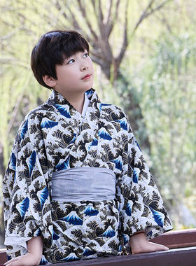 2025新款日本儿童和服浴衣男童日式浴衣春夏春季夏季男式