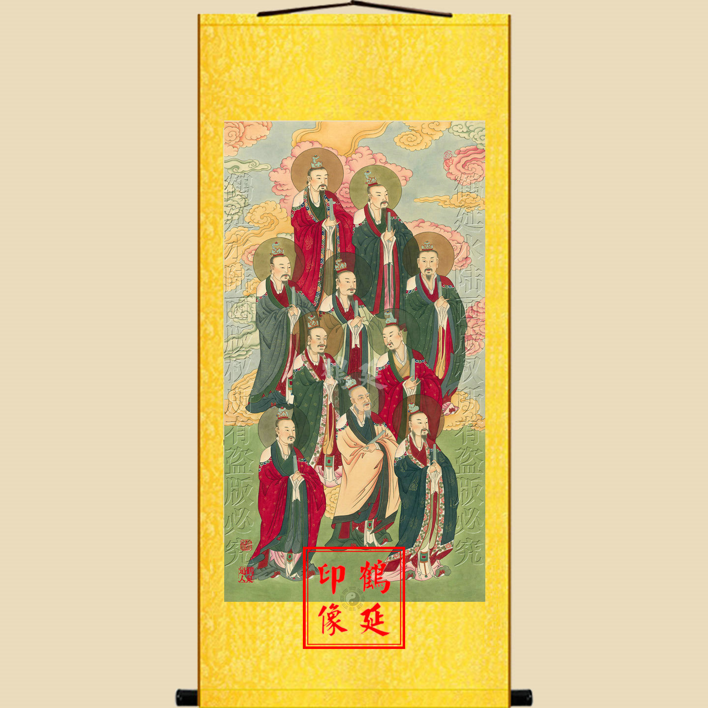 鹤延道人高清水陆画十方灵宝画像图片