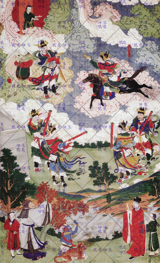 三界功曹画像天界功曹中界功曹执符使下界功曹使者水陆画