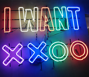 玻璃管霓虹灯发光字复古灯管字母logo制作房间酒吧装饰形象墙定制