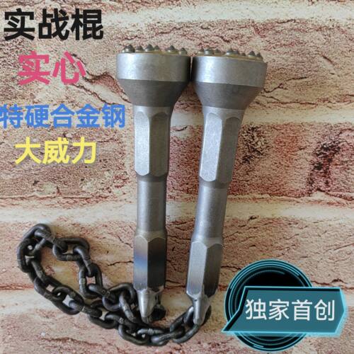 手工实战二节棍实心一体防身车载