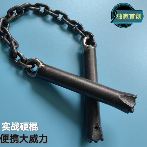 纯钢便携实战双节棍大威力二节棍
