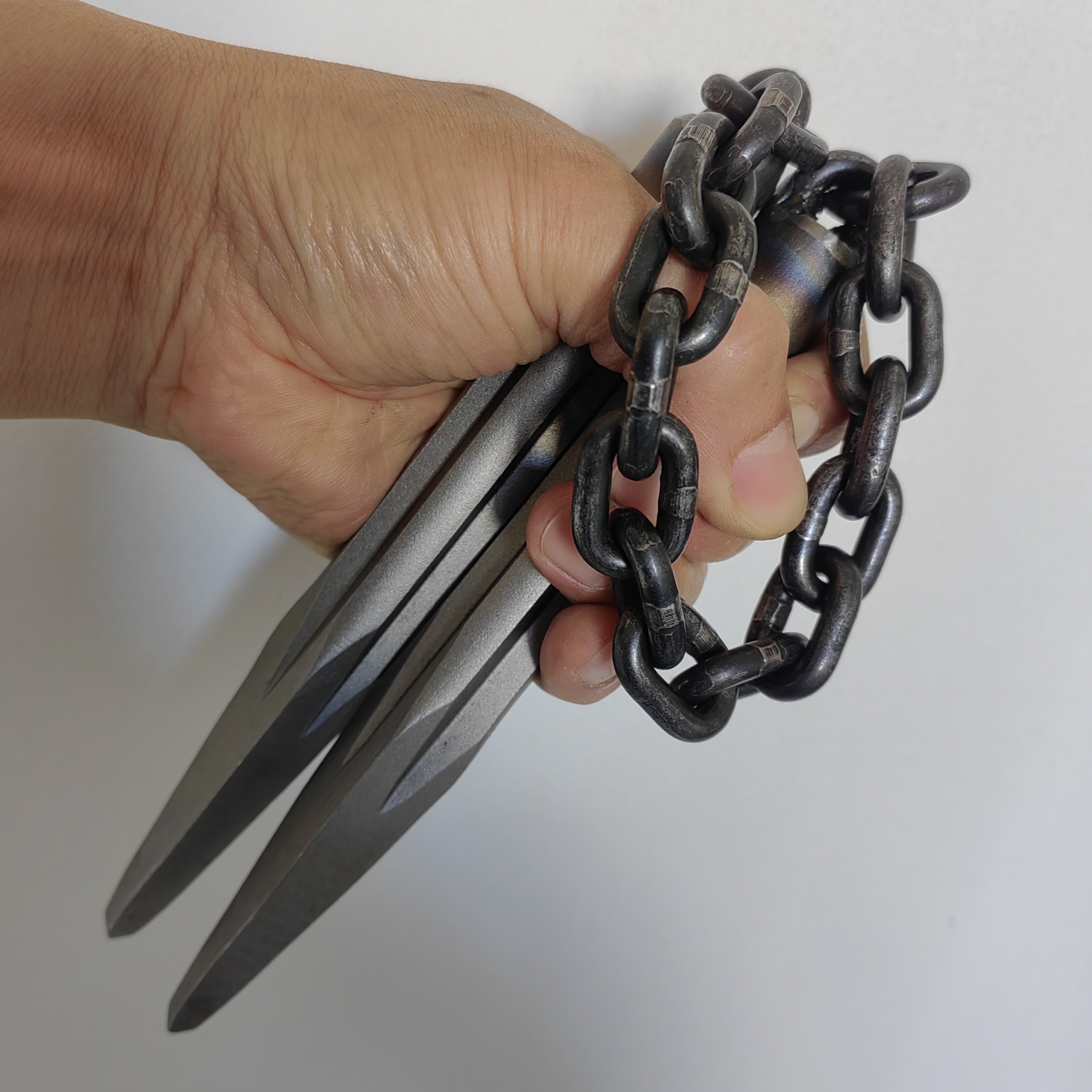 实心实战双节棍纯手工特硬弹簧钢