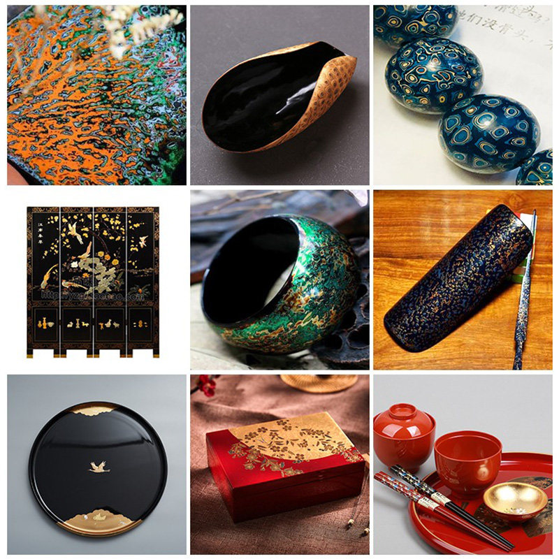 推光漆50g色漆天然大漆黑色推光漆大漆葫芦大漆手镯漆珠漆画材料