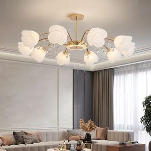 客厅新款 花朵儿童房间 现代简约轻奢北欧温馨主卧室吸顶灯网红爆款