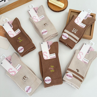 副歌女袜美拉德潮流高棉女袜秋冬中筒袜女生抑菌防臭舒适长筒袜