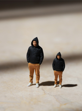 KING TOYS 卫衣男 1/87 1/64 1/43人偶车模场景搭配 预定