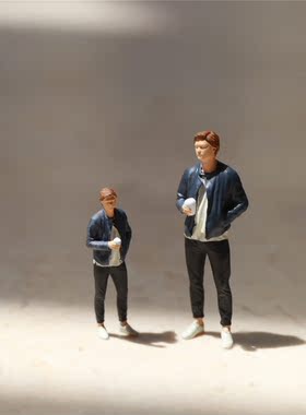 KING TOYS 咖啡男 1/87 1/64 1/43人偶车模场景搭配 预定
