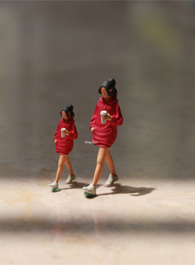 KING TOYS 奶茶妹 1/87 1/64 1/43人偶车模场景搭配 预定