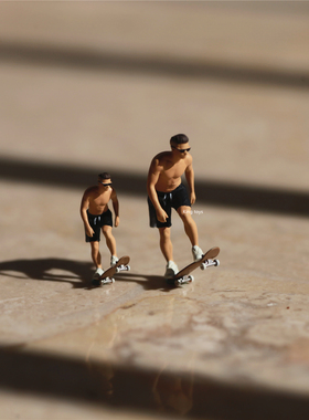 KING TOYS 滑板男 1/87 1/64 1/43人偶车模场景搭配 预定