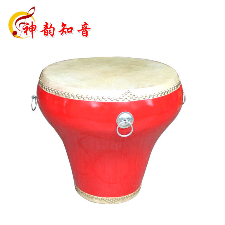 神韵知音18寸花盆鼓定音鼓牛皮红鼓花瓶鼓仿古家具京剧戏剧鼓堂鼓