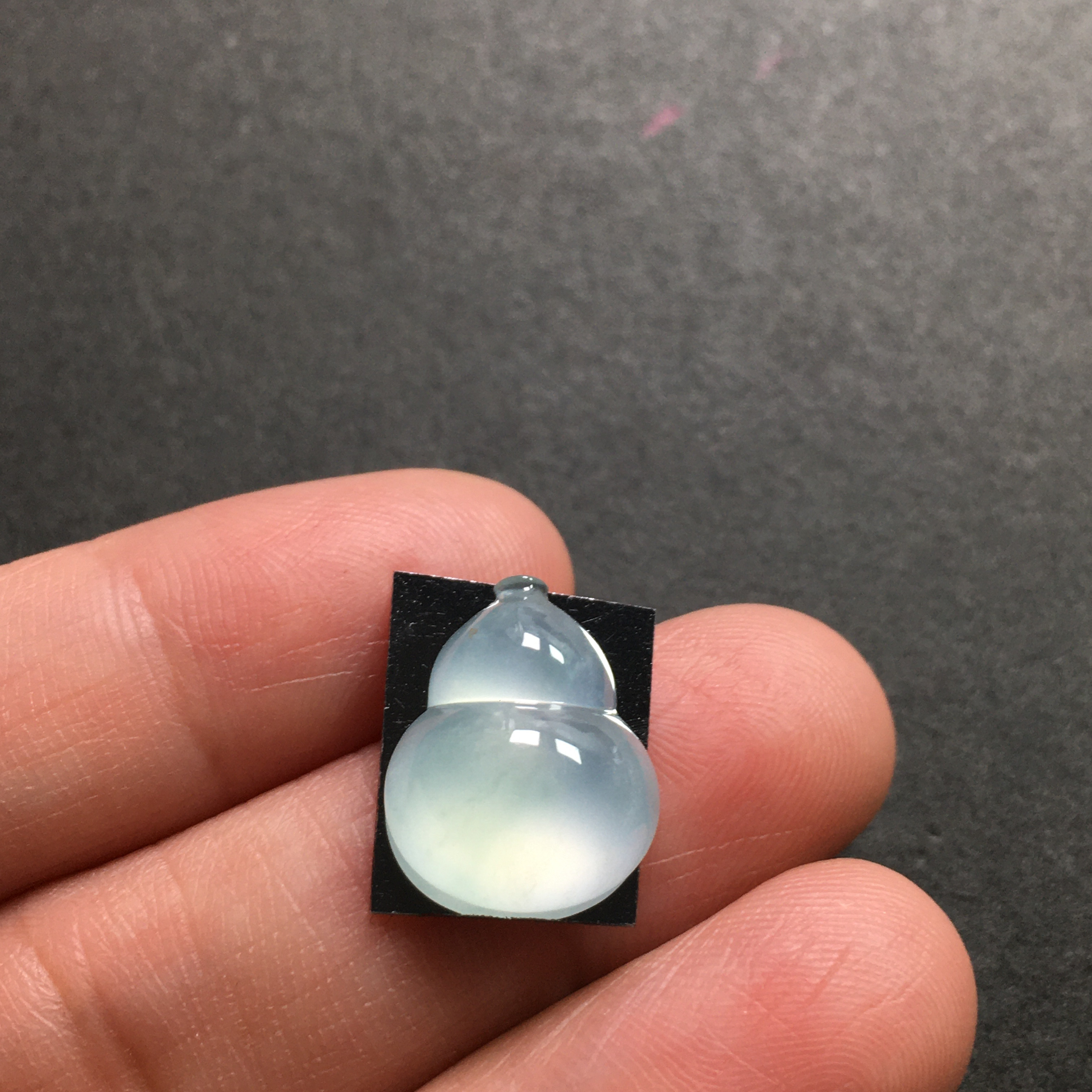 缅甸A高冰飘彩翡翠葫芦福禄吊坠