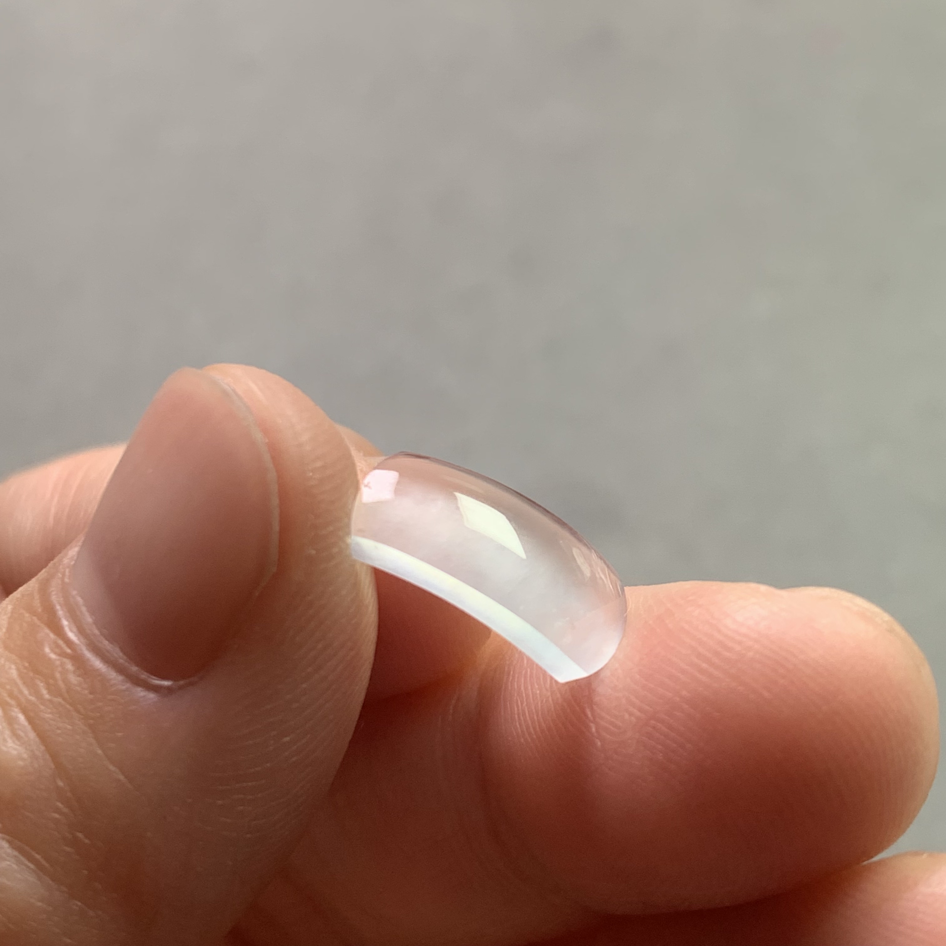 缅甸翡翠A货玻璃种白冰马鞍戒