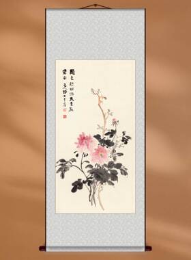 国画张大千花卉中式装饰画名家大师作品复制名画打印宣纸画芯定制