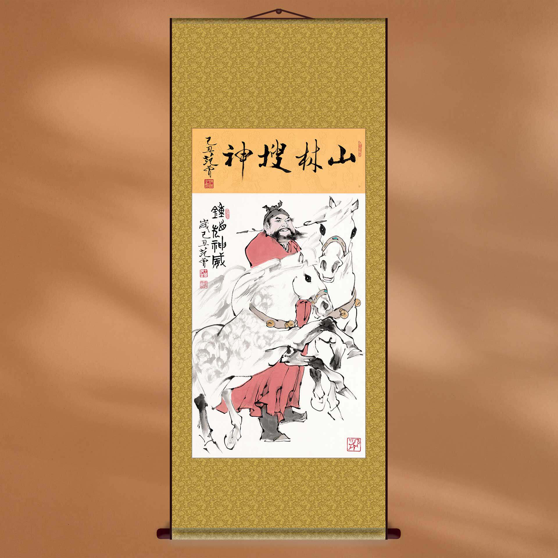 中国画范曾钟馗骑马门神镇宅装饰画宣纸画芯定制客厅卧室挂画礼品 - 实物图