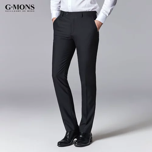 Шерстяные черные штаны, пиджак классического кроя, летний костюм, свободный прямой крой