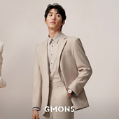 香槟色新郎结婚礼服 外套高级感正装 吉约蒙西服套装 男商务休闲西装