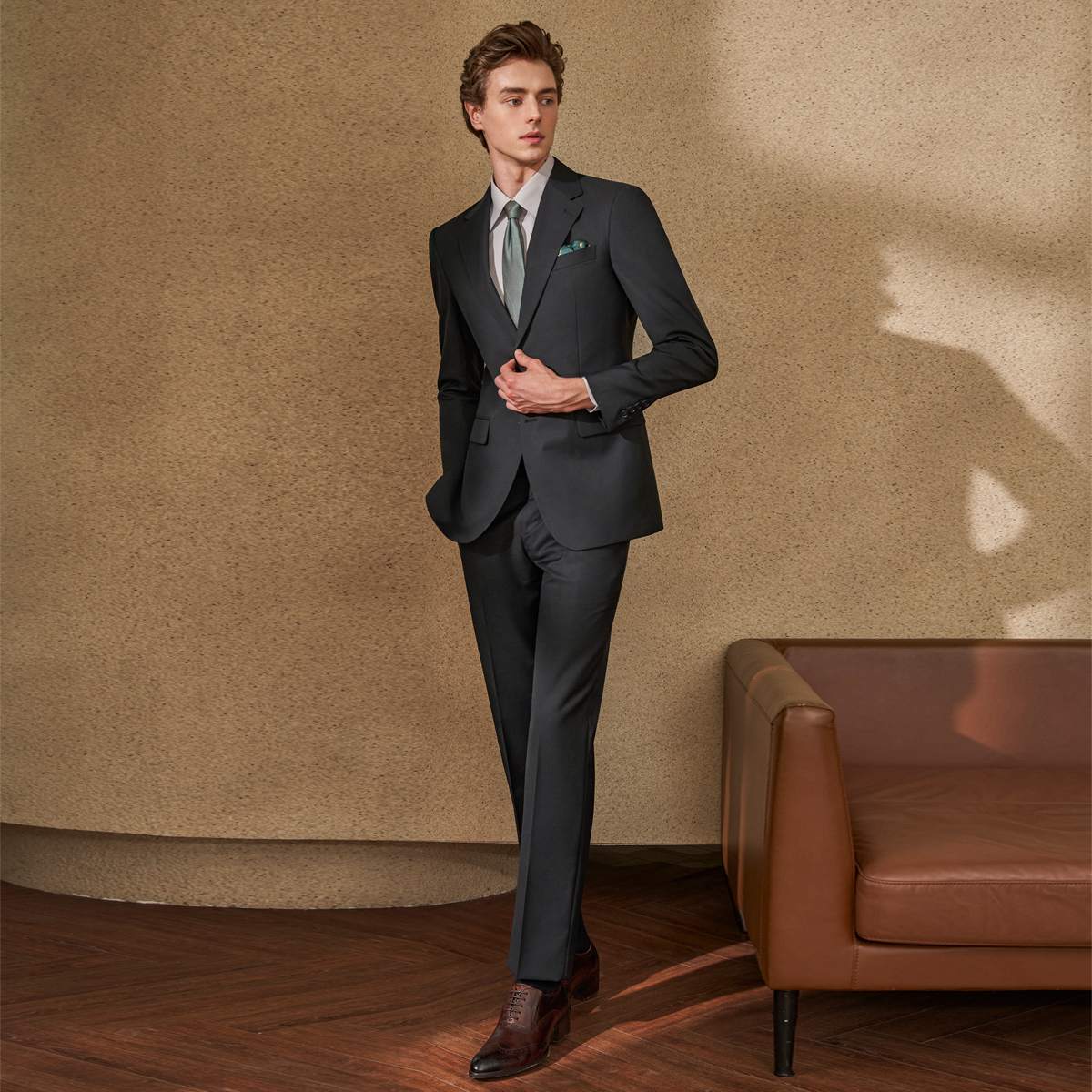 吉约蒙西装男套装羊毛结婚西服