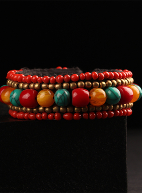 尼泊尔夸张民族风西藏饰品手镯