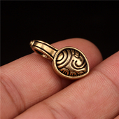 传统样式 diy金刚星月菩提子手串佛珠配饰卡子海螺黄铜夹子配件