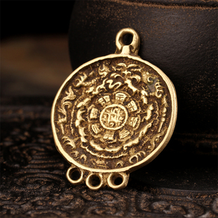 藏区收回 傻开门 老九宫八卦牌  磨损漂亮 保真包老