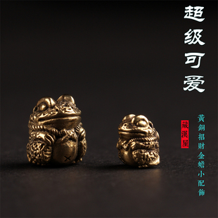 个性文玩佛珠手串黄铜金蟾弟子珠背云隔珠藏式金刚星月百香籽配饰