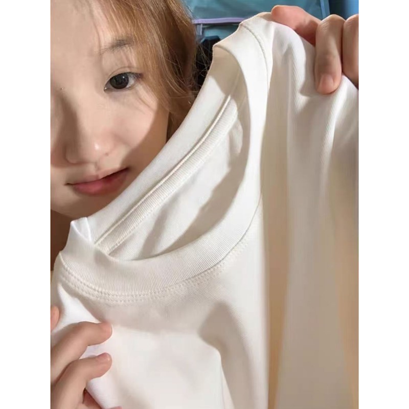白色长袖t恤女春秋冬新款打底衫