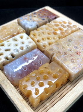 天然原石聚财方牌项链吊坠