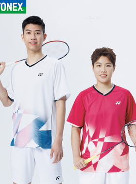 YONEX尤尼克斯新款羽毛球服110095BCR男女款运动T恤短袖210095BCR