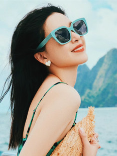 阚清子同款 彩色太阳眼镜 墨镜女夏季 户外开车防晒仿紫外线墨镜韩版