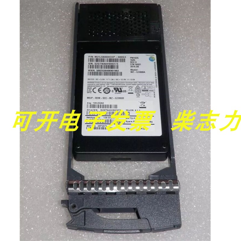Netapp固态DS224C FAS2240存储硬盘X447A-R6 800G SSD 108-00260