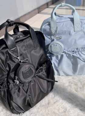 Michiko原创16寸双肩背包电脑包芭蕾风少女蝴蝶结书包