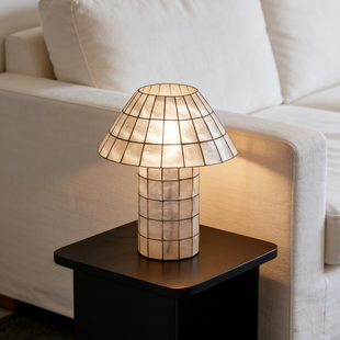 Cornelia瑞典复古贝壳台灯侘寂风高端艺术民宿酒店客厅卧室床头灯