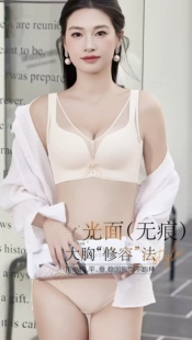 新款 调整型文胸聚拢收副乳防下 2301光面无痕内衣女大胸显小胸薄款