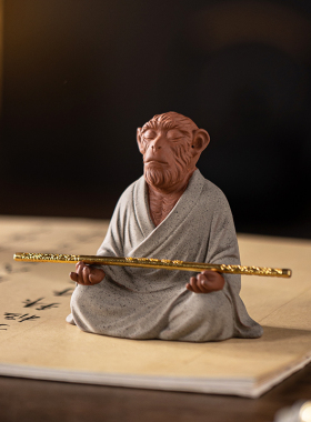 【孙行者】齐天大圣孙悟空陶瓷小号猴子家居装饰禅意茶空间摆件