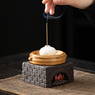 【蒸笼】蒸蒸日上线香炉香托盘香炉沉香檀香家用室内香薰炉摆件