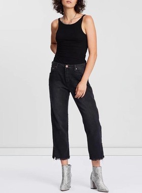 清仓 一件4折 两件2.8折 不退不换 One Teaspoon 中腰直筒牛仔裤