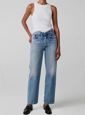 现货 Citizens of Humanity Sabine 显瘦V型高腰直筒牛仔裤女两色