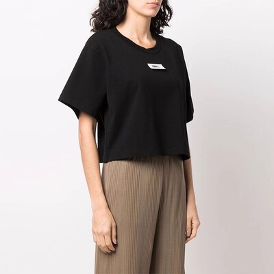 现货 Maison Margiela 简约百搭LOGO印花宽松休闲圆领短袖T恤女