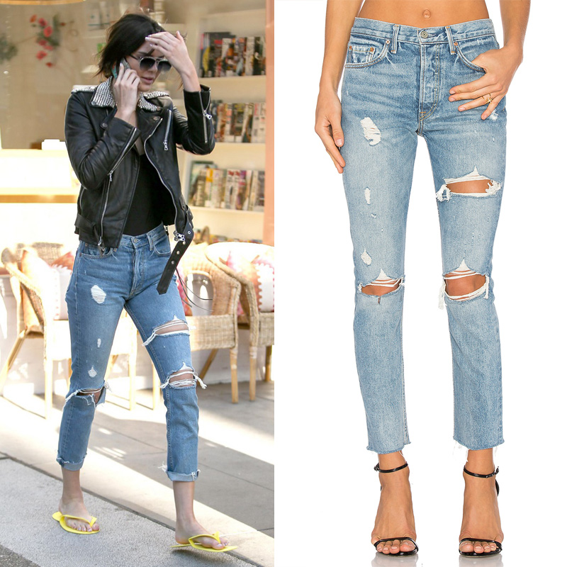 ¹úÄÚÏÖ»õ ÌðÐÄÃÀ¹ú¹º GRLFRND Kendall ¸ßÑüÆÆ¶´Ã«±ß¾Å·ÖÅ£×пã