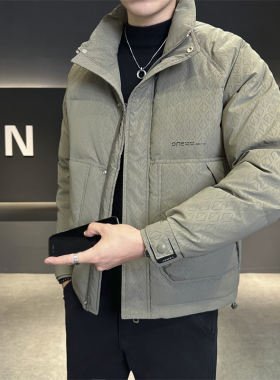 格子羽绒服男冬季2025新