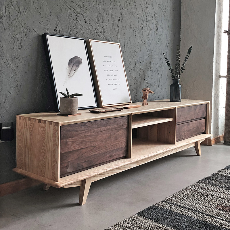忆朴北欧实木电视柜简约白蜡木纯全地柜电视机柜客厅卧室风格家具在类目 住宅家具, 柜类, 电视柜中 - 来自Buy2taobao.com提供专业的淘宝代购服务