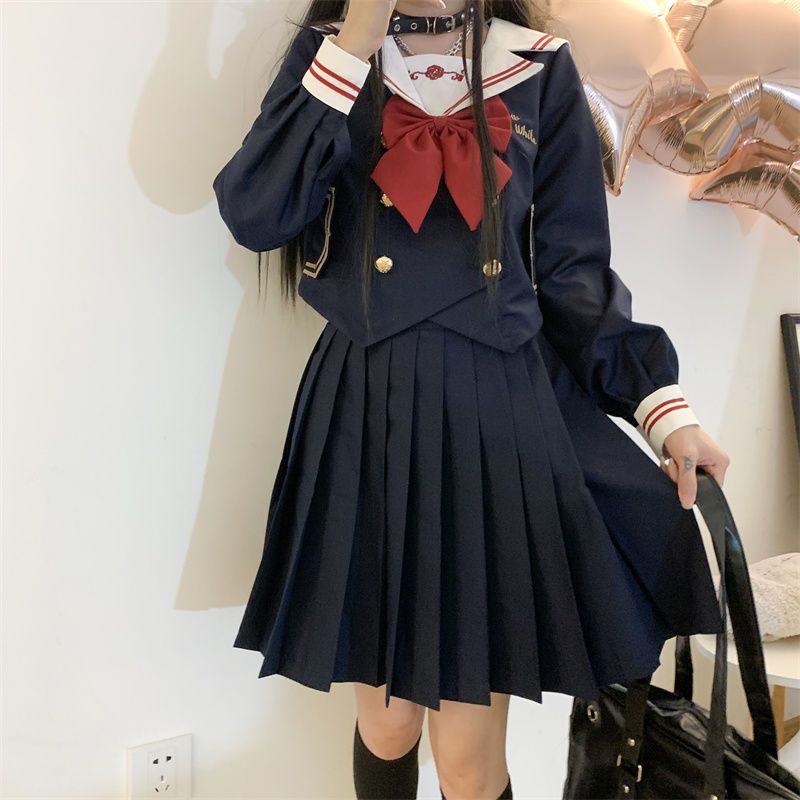 【白雪玫瑰】日系刺绣JK制服水手服套装软妹中间服学院风班服校服