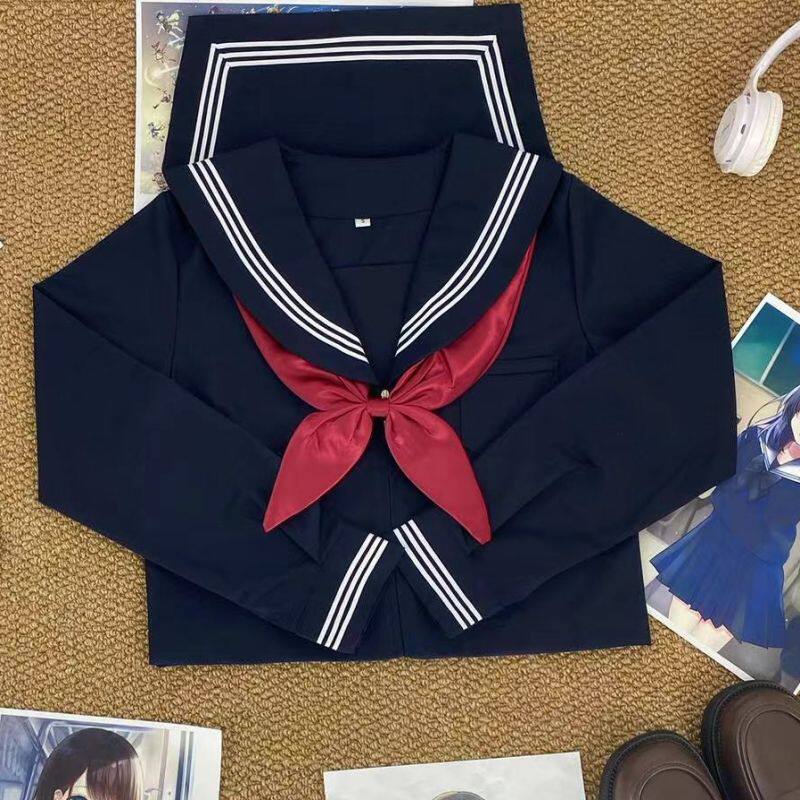 大婶家绀三本正统JK制服正版基础款水手服女日系学院风正品中间服