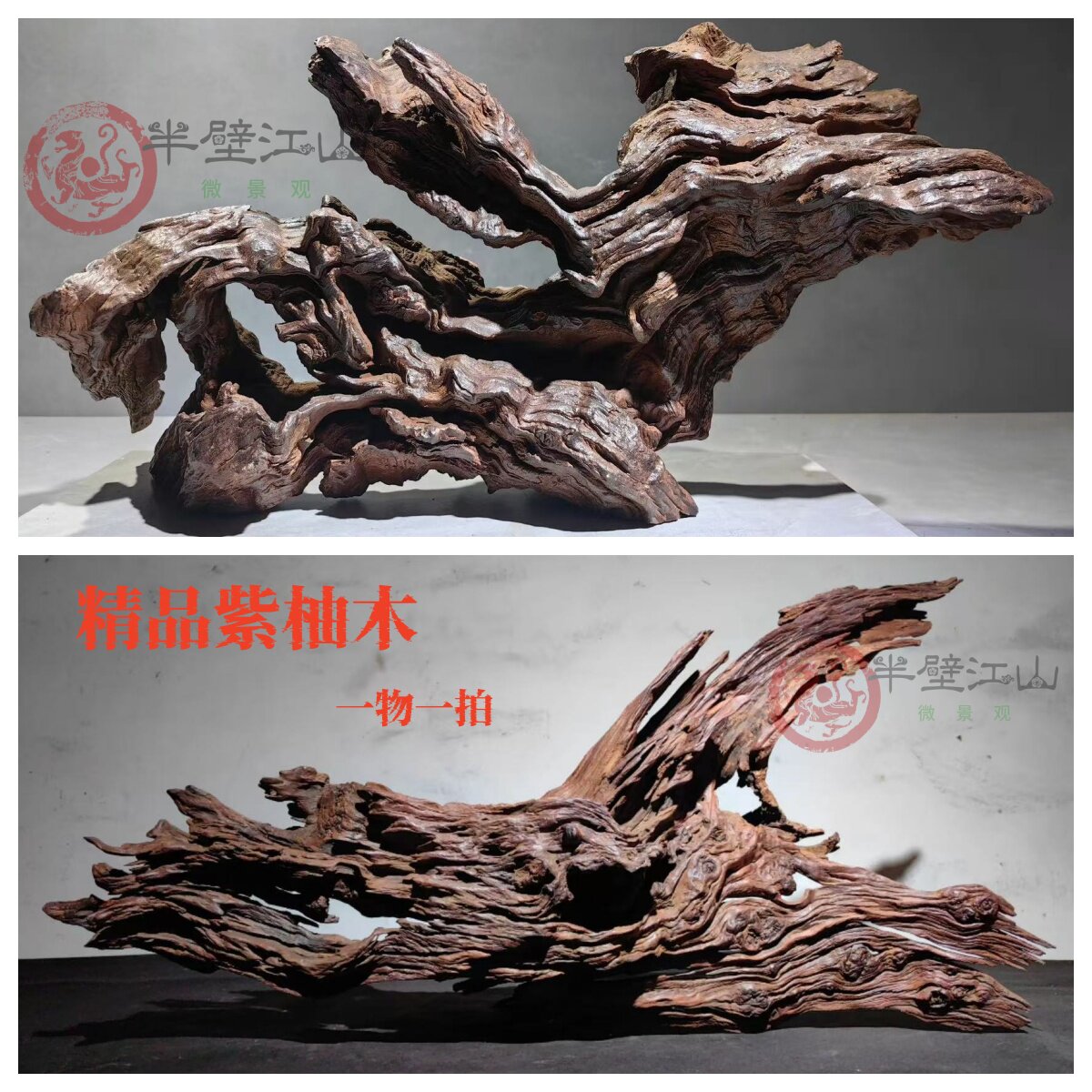 天然沉木紫柚木一物一拍寄居蟹缸造景躲避攀爬鱼缸造景水族装饰