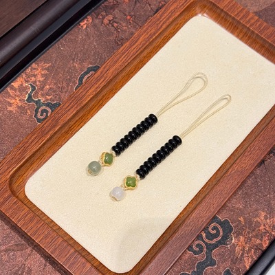 天然和田玉碧玉黑玛瑙108颗念珠佛珠藏式文玩计数器念珠配饰侧挂