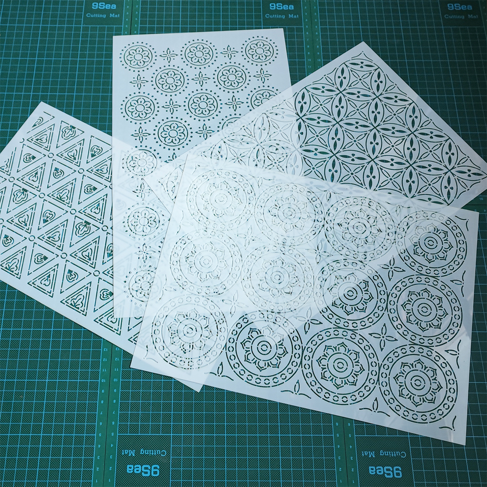 248中国古典传统花纹-敦煌篇 刺绣镂空画图模板拓图描图工具茶席