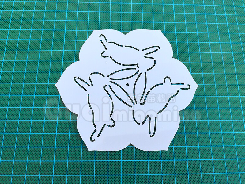 0三兔共耳 刺绣刺子绣镂空画图模板diy拓图描图工具模版绘图压线
